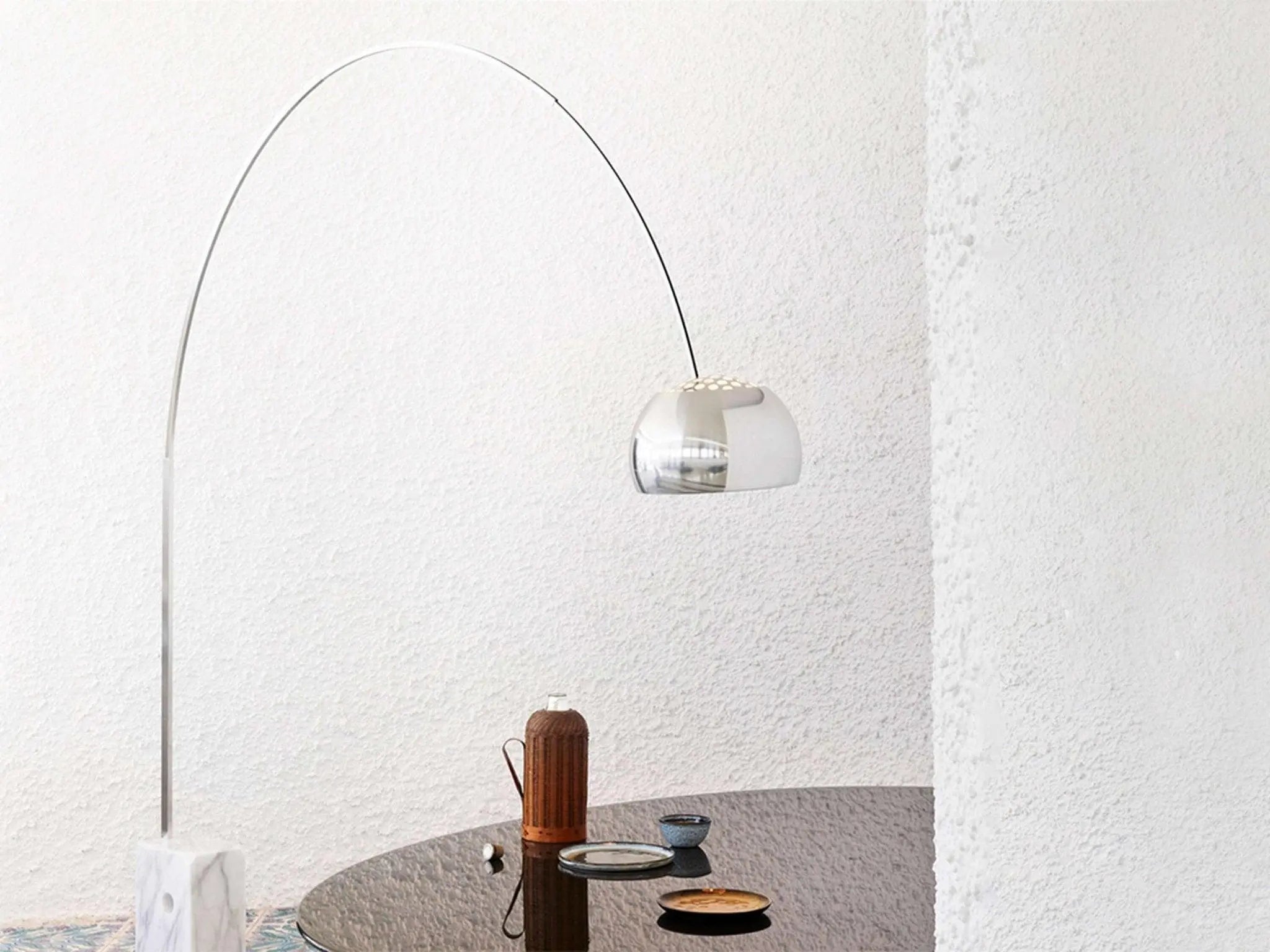 Lampa podłogowa łukowa ARCO marmur, marka Flos