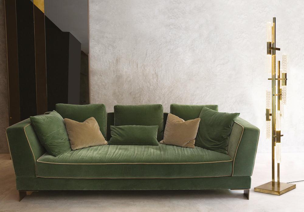 Lampa podłogowa MIKADO satynowy mosiądz Contardi Eye on Design