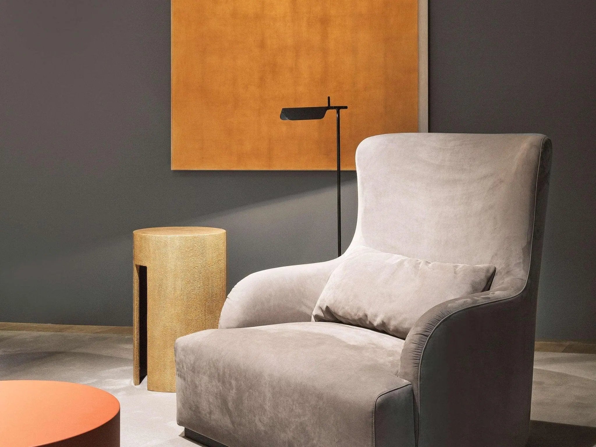 Lampa podłogowa TAB niebieski matowy – styl skandynawski