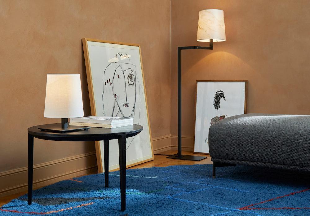 Lampa podłogowa TONDA LISEUSE czarny z białym kloszem Contardi Eye on Design