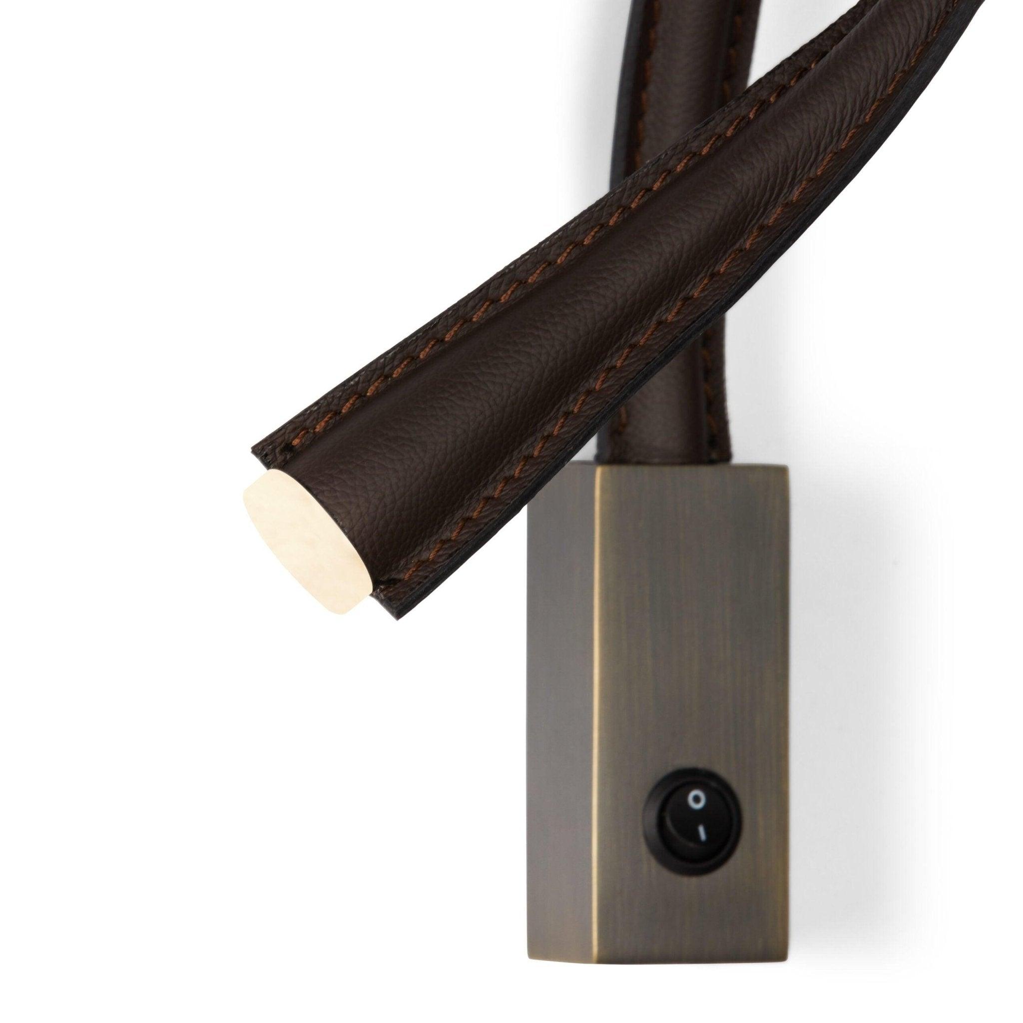 Lampa ścienna FLEXILED czarna skóra Contardi Eye on Design