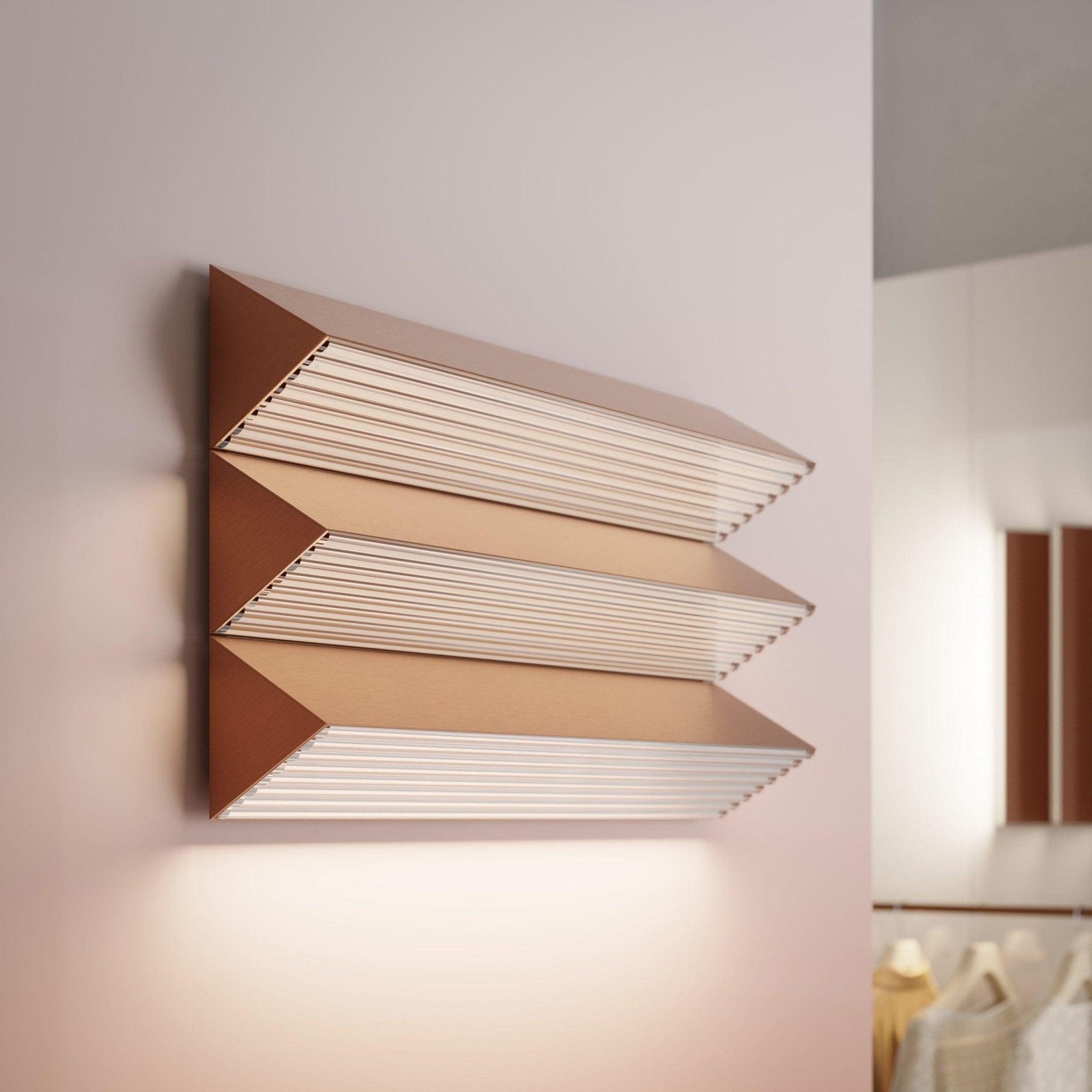 Lampa ścienna STICK TRIO satynowy złoty Contardi Eye on Design