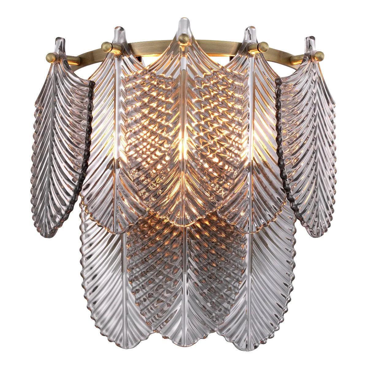 Lampa ścienna VERBIER szkło dymione ze złotym Eichholtz Eye on Design