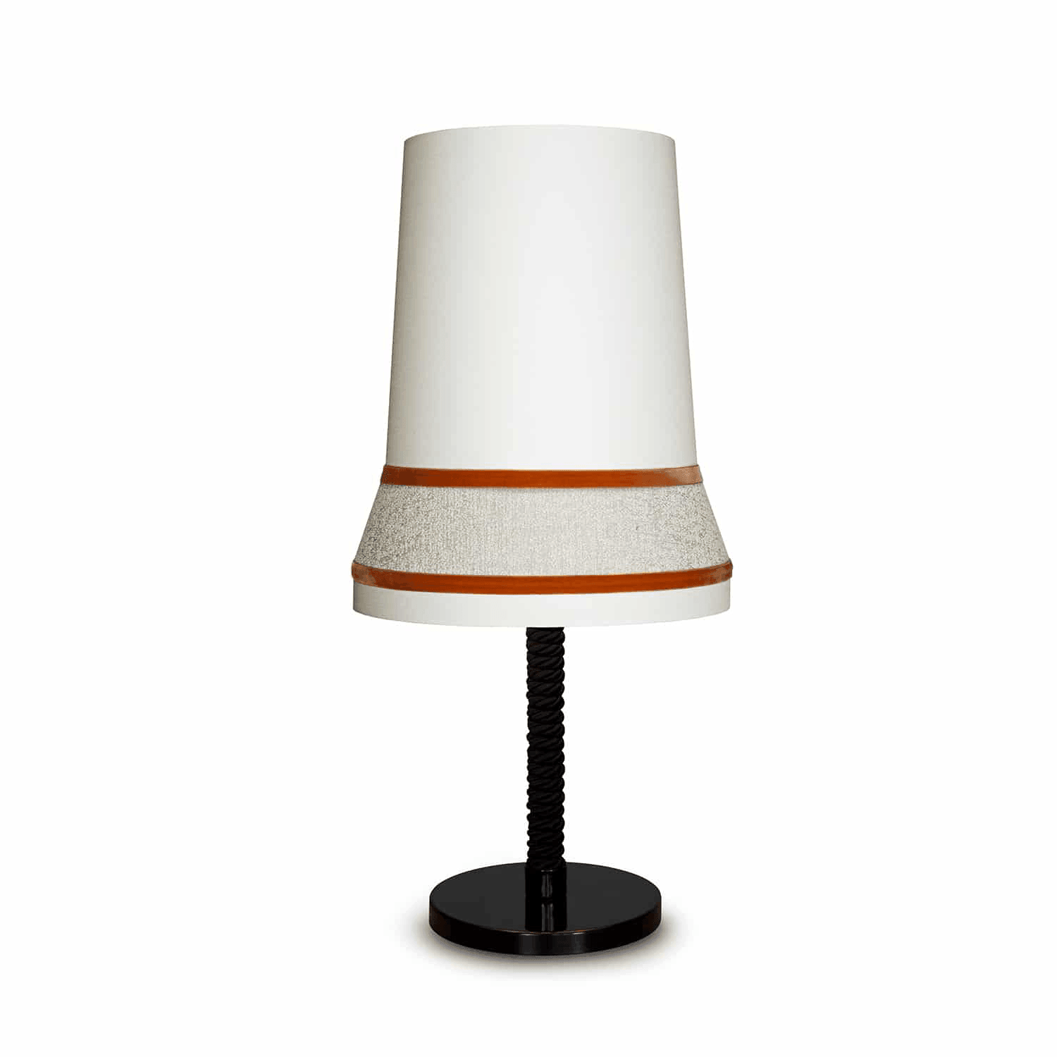 Lampa stołowa AUDREY biały z pomarańczowym wykończeniem Contardi L bez opcji ściemniania Eye on Design