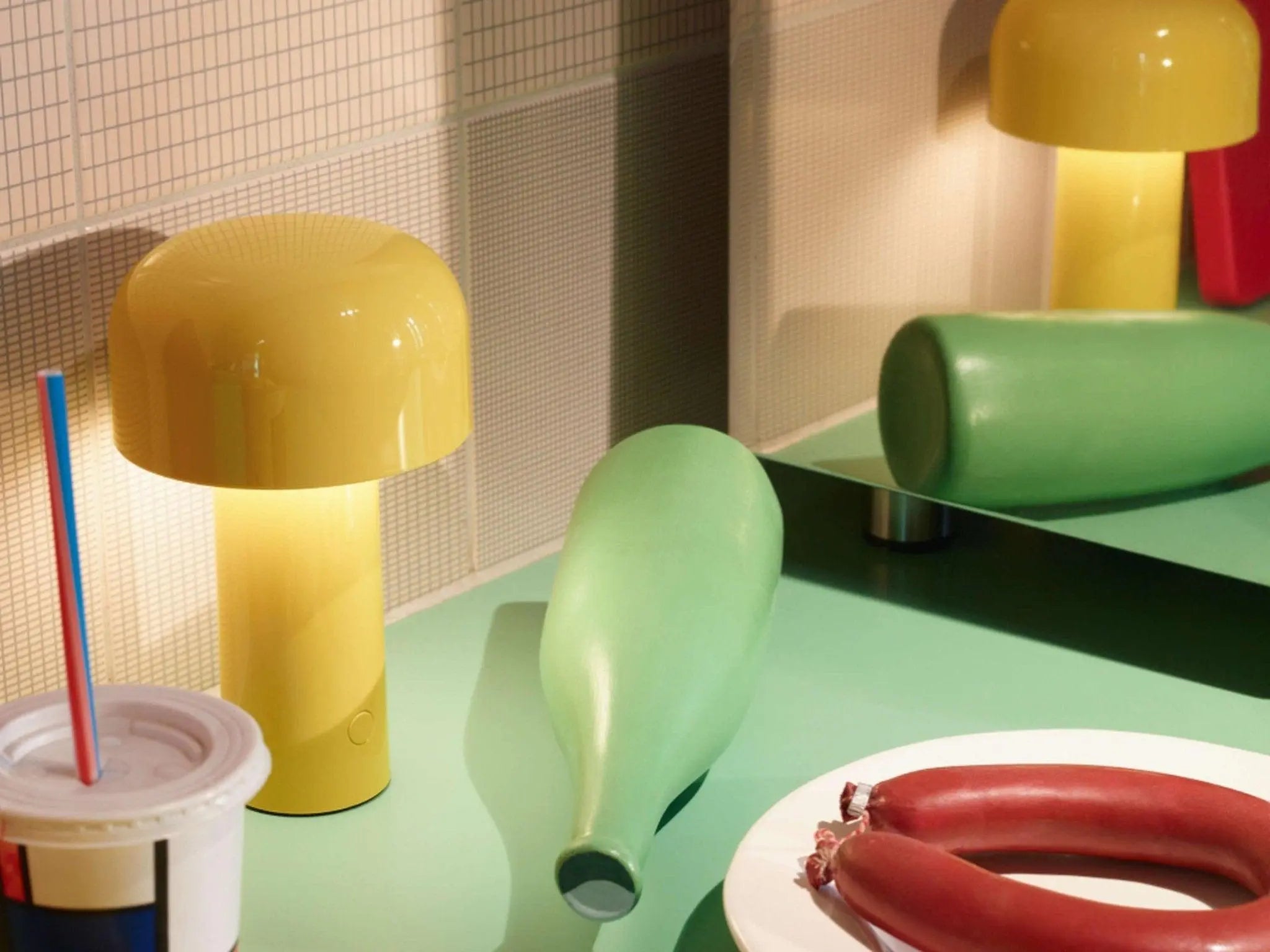 Lampa stołowa BELLHOP żółty – styl nowoczesny