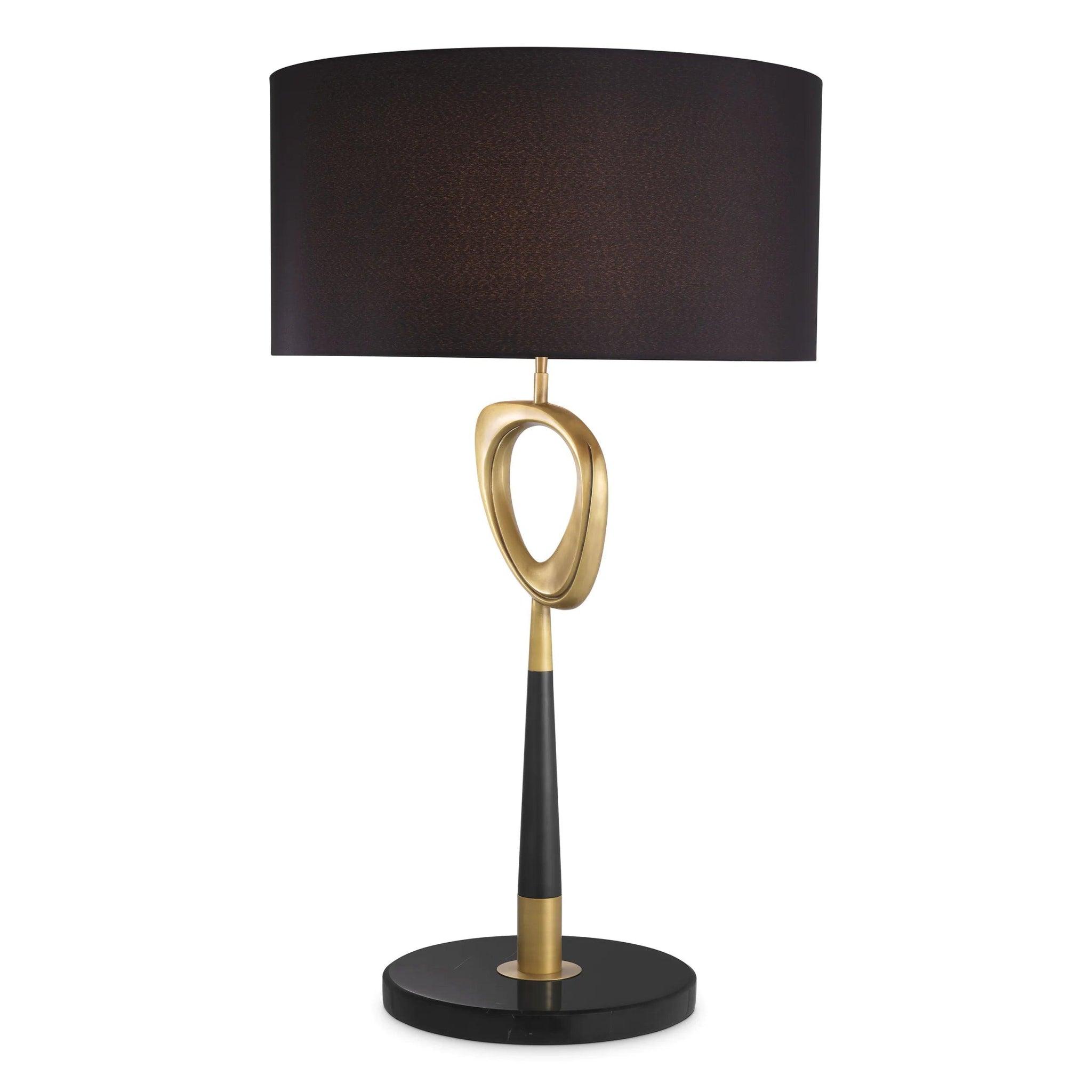 Lampa stołowa CELINE czarny z mosiężnym wykończeniem Eichholtz Eye on Design