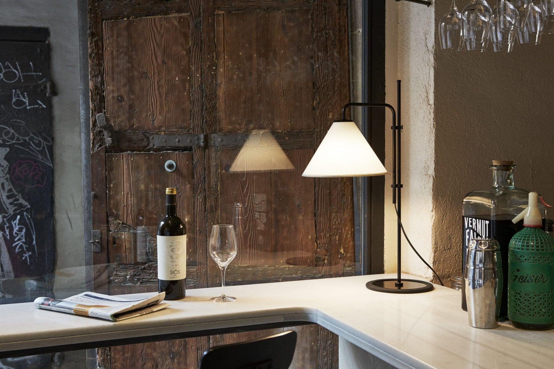 Lampa stołowa FUNICULI FABRIC biały Marset Eye on Design