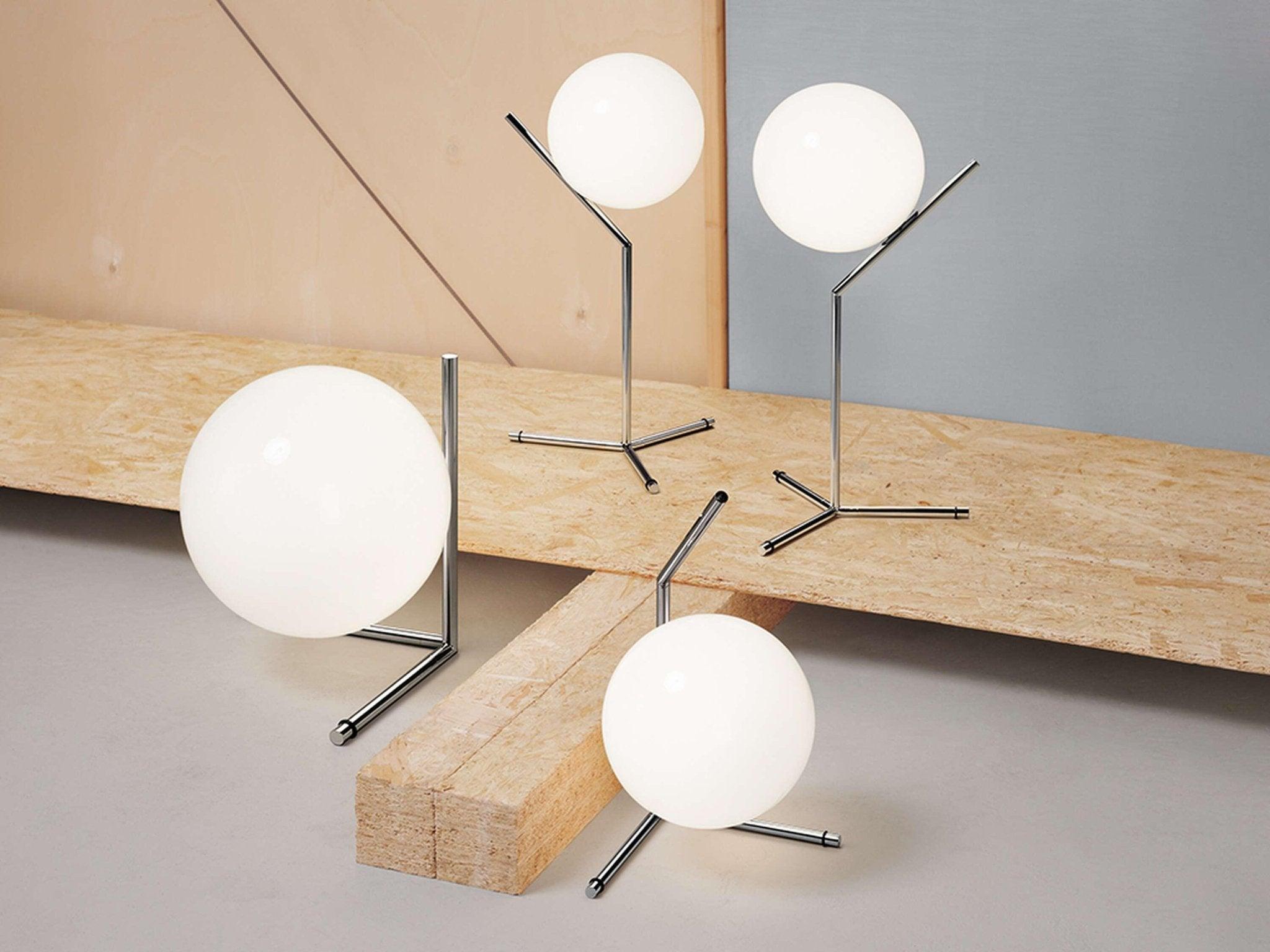 Lampa stołowa IC LIGHTS LOW chromowany – szkło