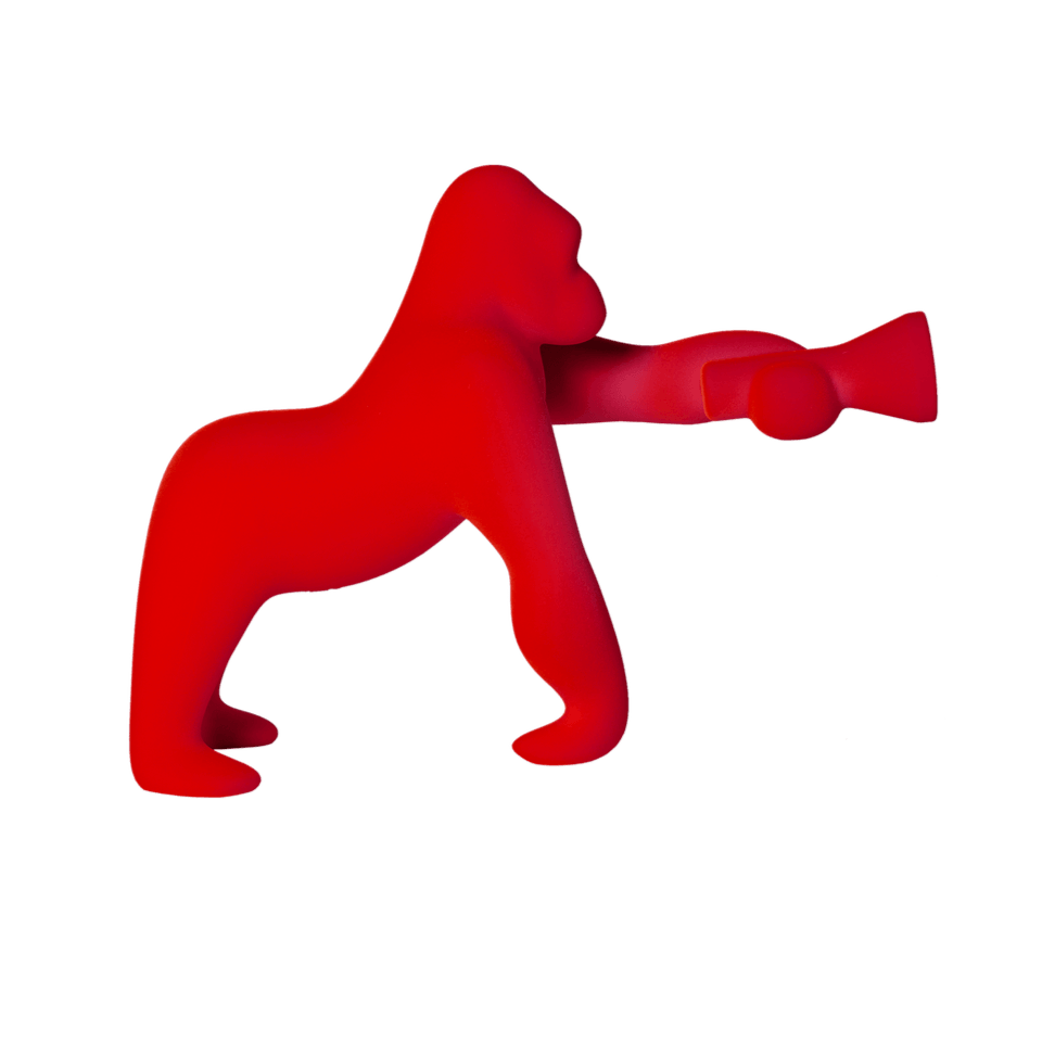 Lampa stołowa KONG VELVET czerwony Qeeboo Eye on Design