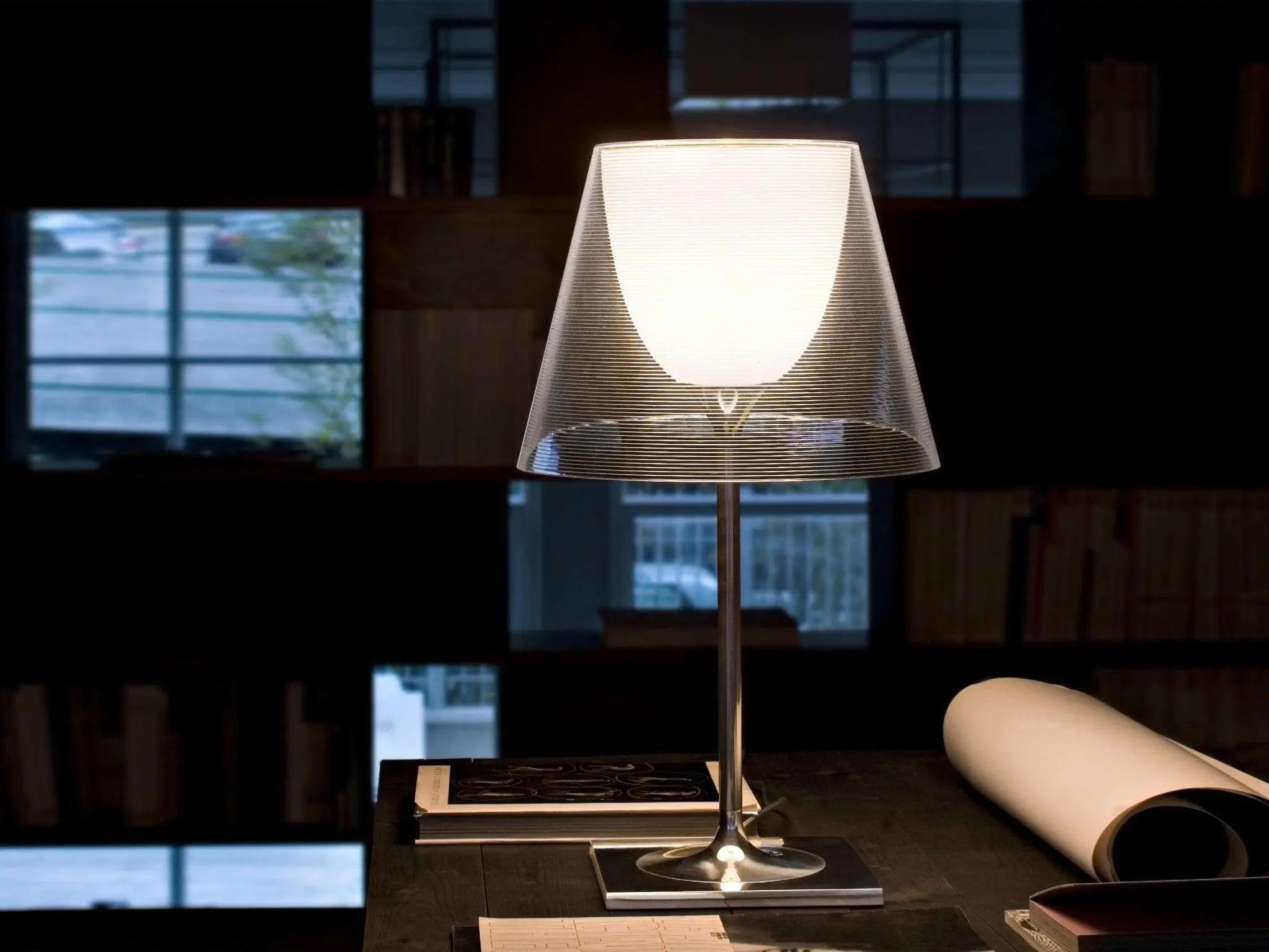 Lampa stołowa KTRIBE transparentny – styl nowoczesny