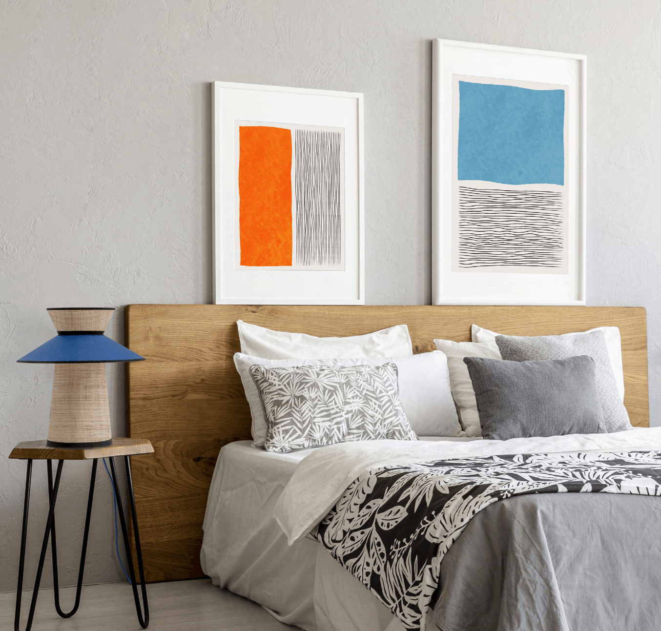 Lampa stołowa LINDA MM niebieski – styl nowoczesny
