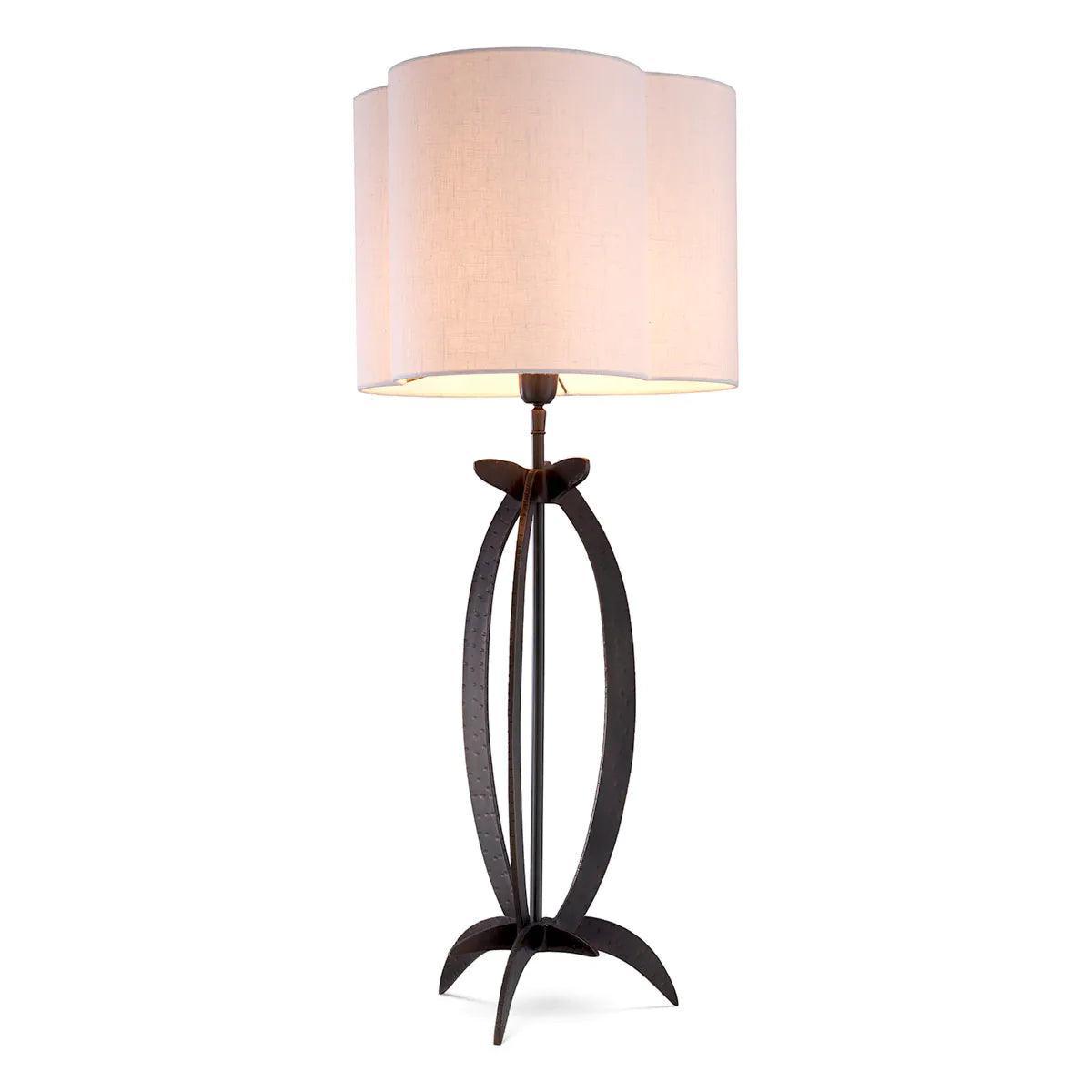 Lampa stołowa LUCIANO czarny z białym kloszem Eichholtz Eye on Design
