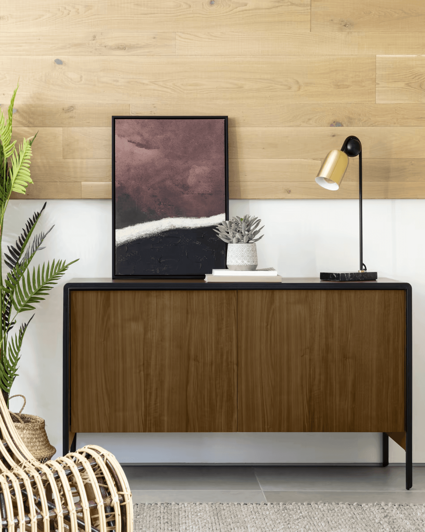 Lampa stołowa NATSUMI czarny z mosiężnym wykończeniem La Forma Eye on Design