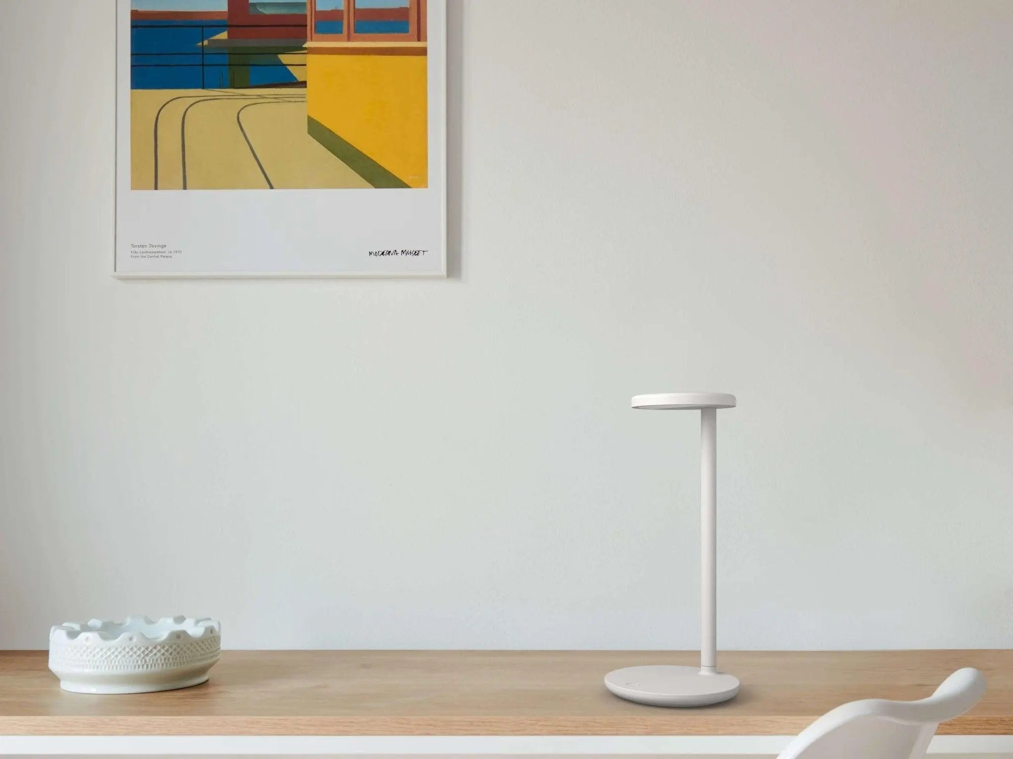 Lampa stołowa OBLIQUE biały matowy – Flos