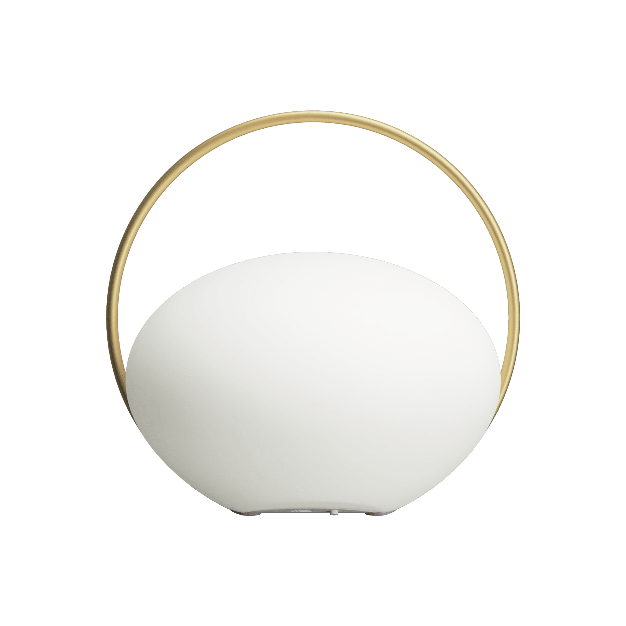 Lampa stołowa przenośna ORBIT mleczny ze złotym UMAGE Eye on Design