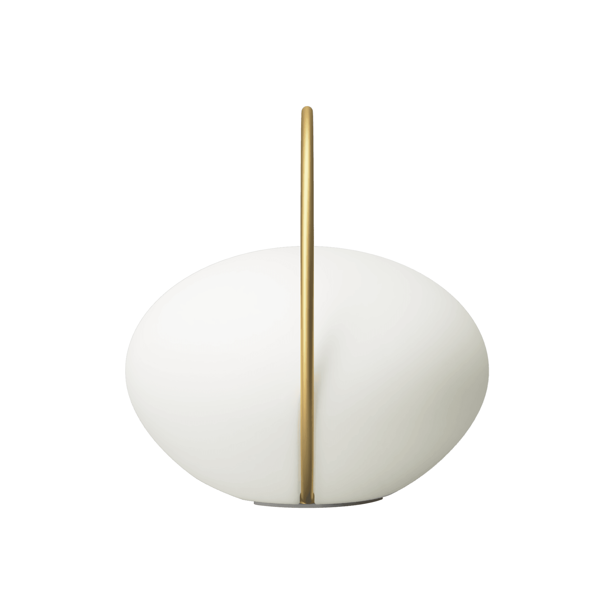 Lampa stołowa przenośna ORBIT mleczny ze złotym UMAGE Eye on Design