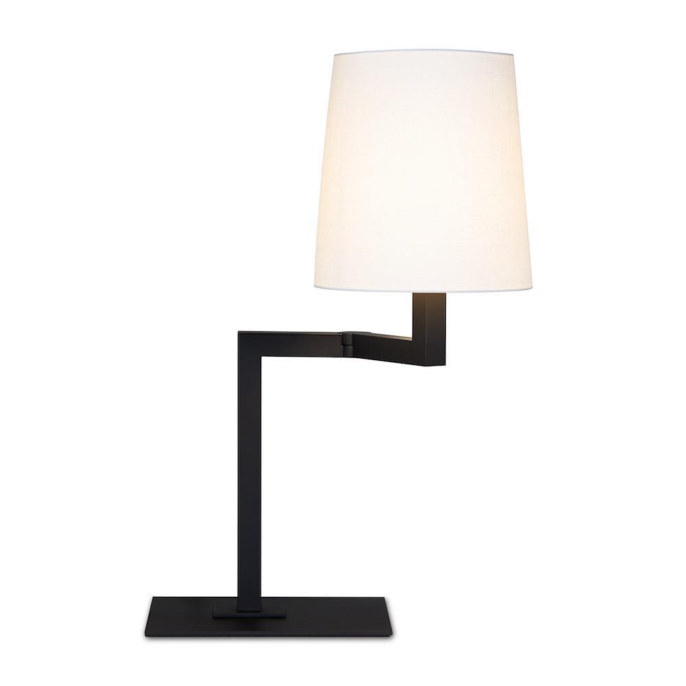 Lampa stołowa TONDA DESK czarny Contardi biała bawełna bez opcji ściemniania Eye on Design