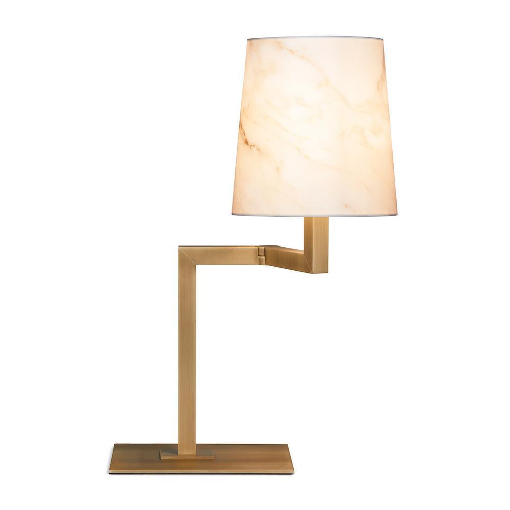 Lampa stołowa TONDA DESK satynowy brąz Contardi z efektem marmuru bez opcji ściemniania Eye on Design
