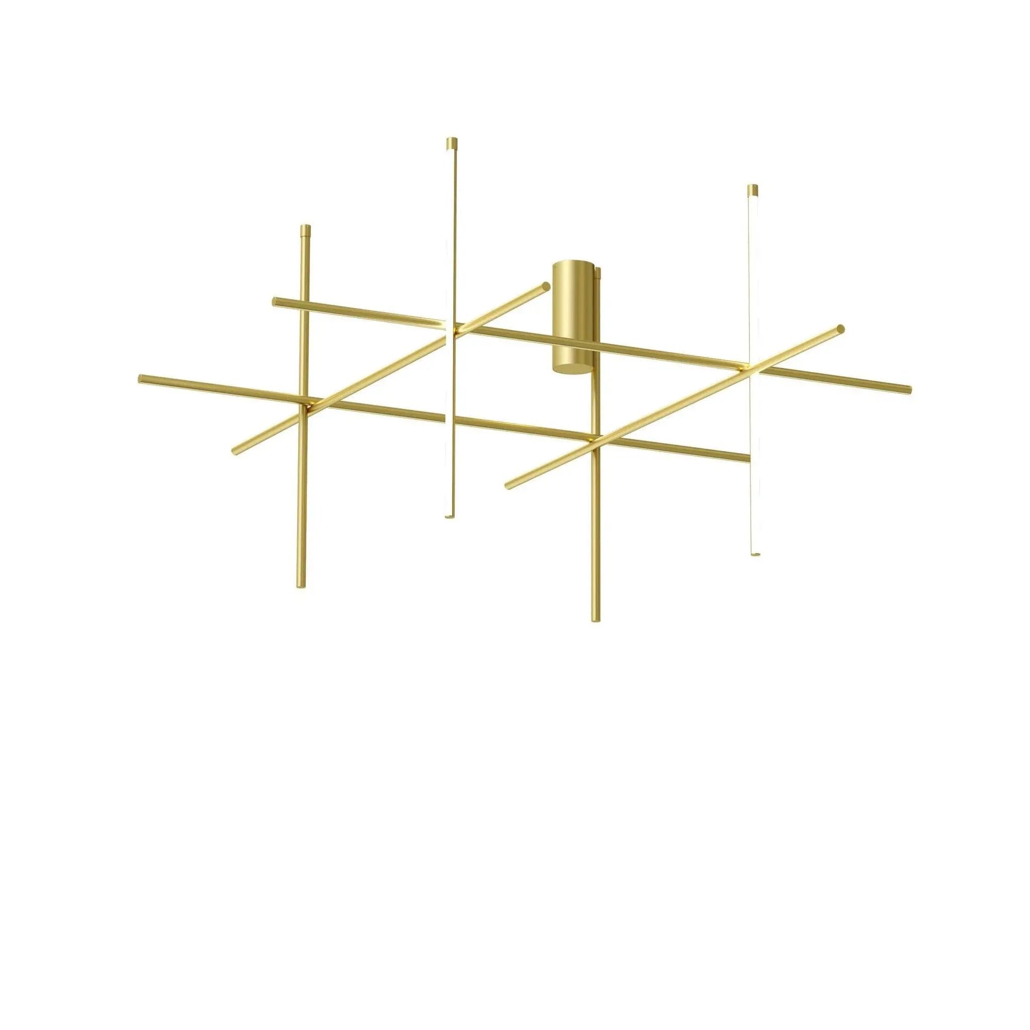 Lampa wisząca COORDINATES 4 szampański złoty – styl minimalistyczny