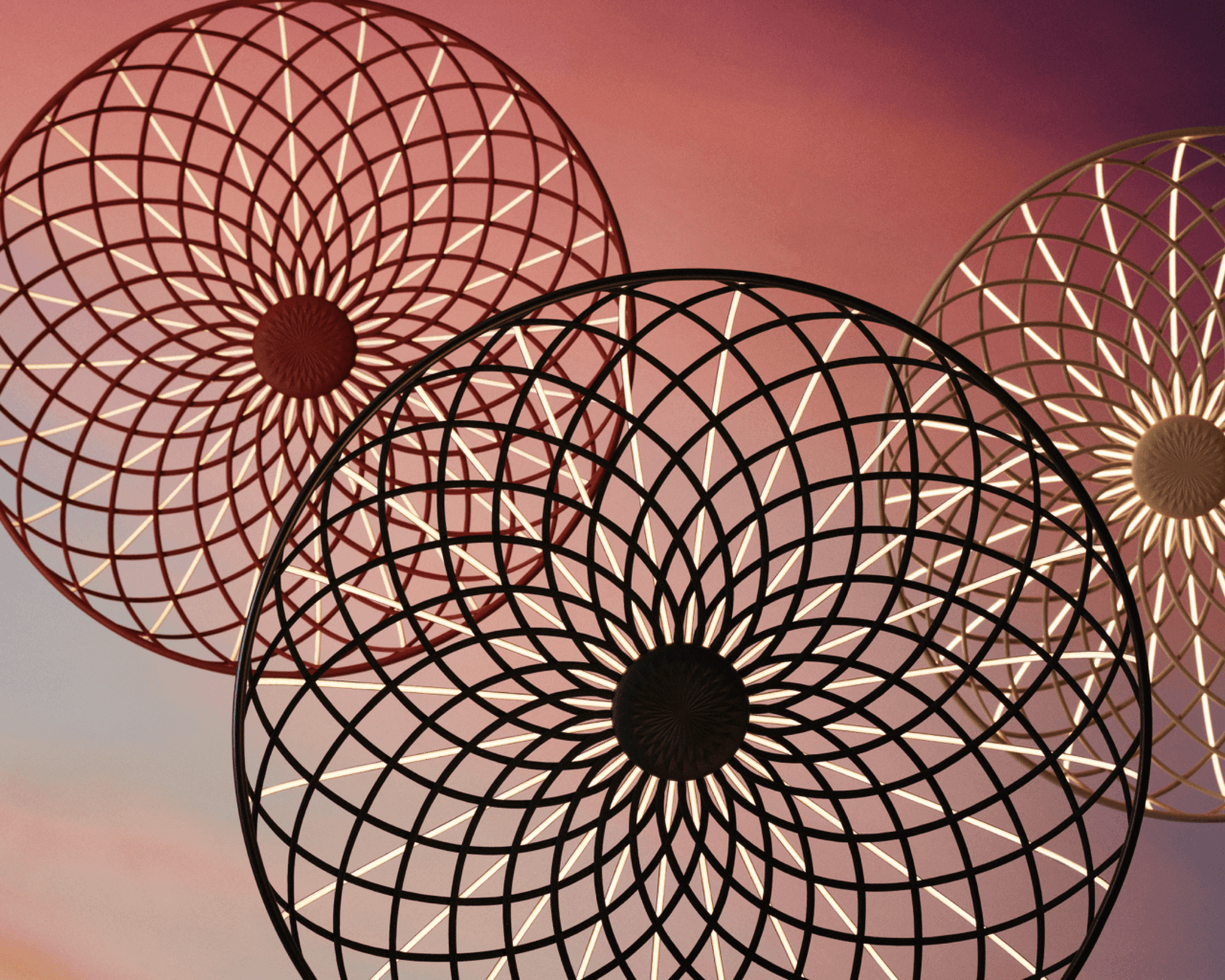 Lampa sufitowa SKYNEST ceglasta czerwień Flos Eye on Design