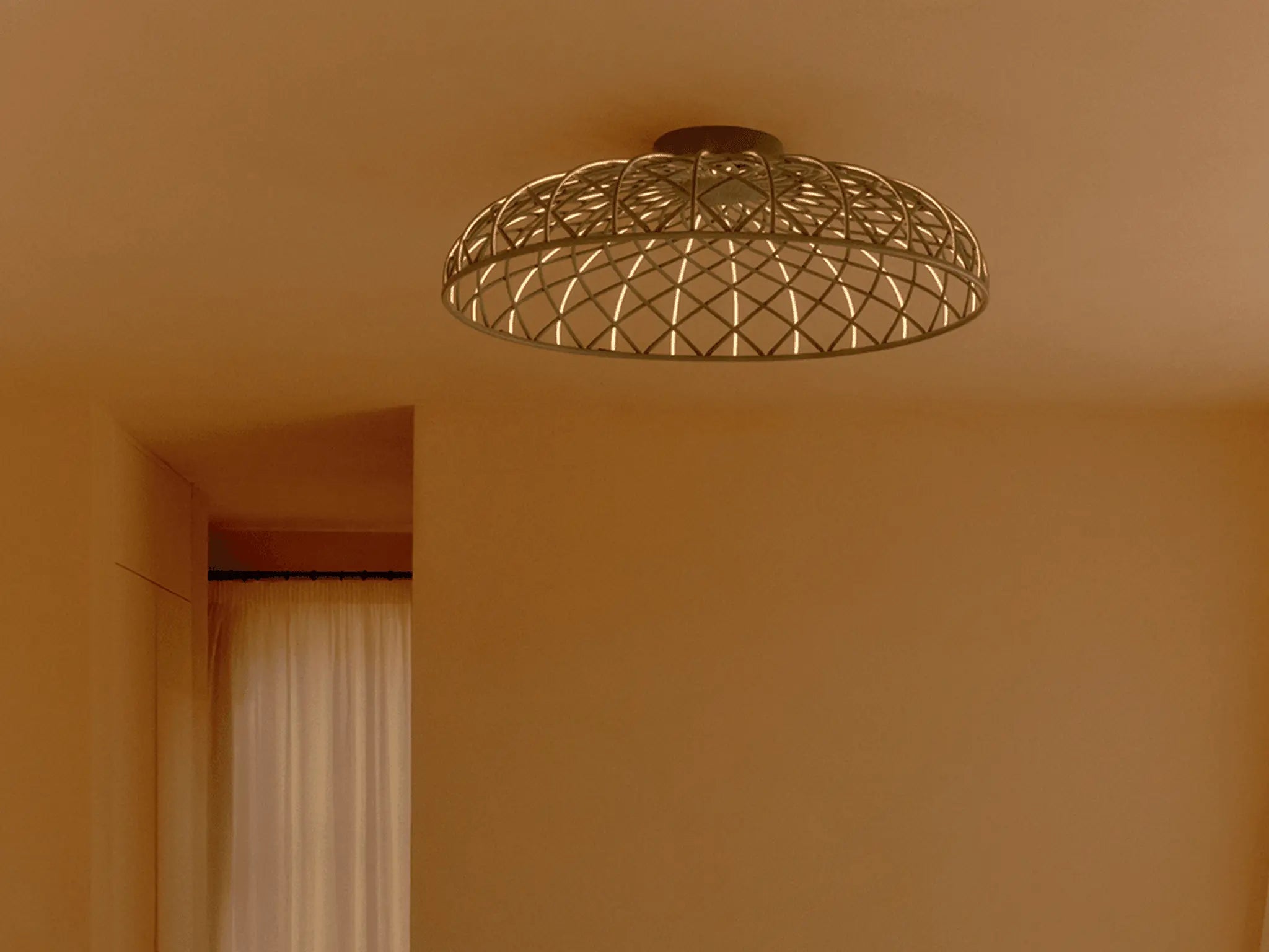 Lampa sufitowa SKYNEST niebieski – plecionka