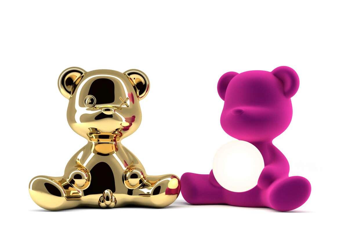 Lampa TEDDY GIRL VELVET błękitna Qeeboo Eye on Design