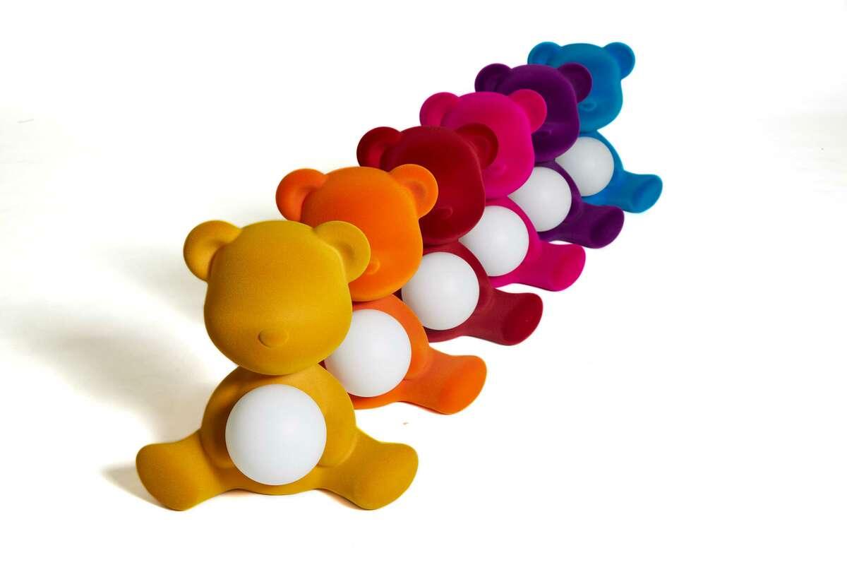 Lampa TEDDY GIRL VELVET błękitna Qeeboo Eye on Design
