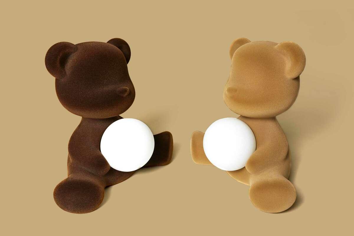 Lampa TEDDY GIRL VELVET fioletowa Qeeboo Eye on Design