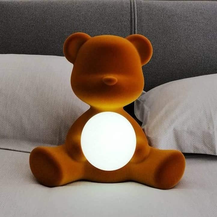 Lampa TEDDY GIRL VELVET pomarańczowa Qeeboo Eye on Design