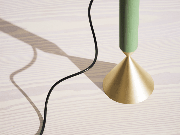 Lampa wisząca APOLLO zielony z mosiężnym wykończeniem Pholc Eye on Design