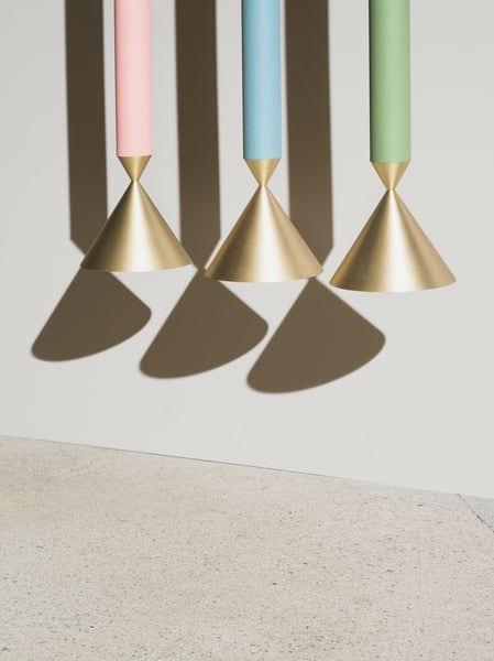 Lampa wisząca APOLLO zielony z mosiężnym wykończeniem Pholc Eye on Design