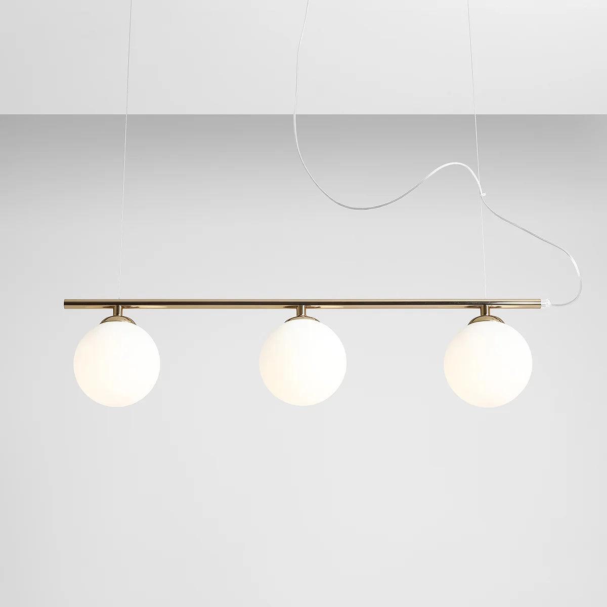 Lampa wisząca BERYL GLASS TRIO złoty Artera Eye on Design