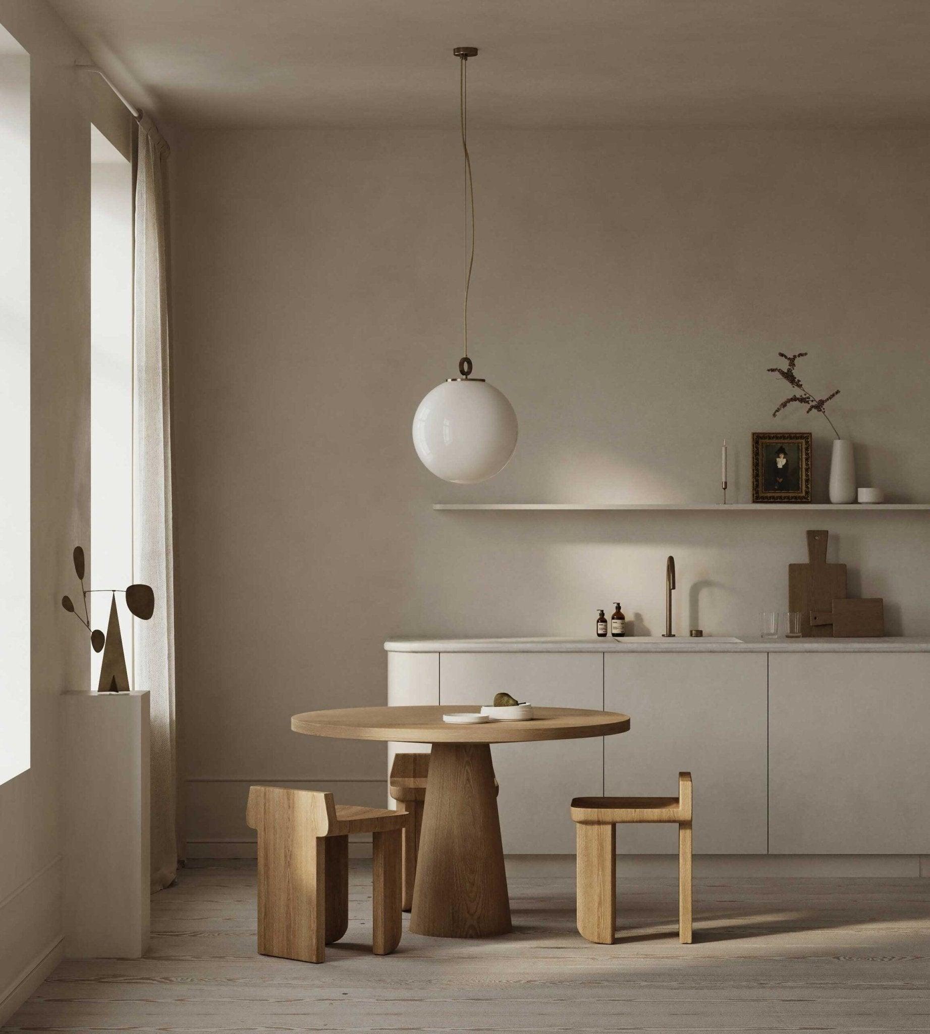 Lampa wisząca BIAŁA KULA nikiel Embassy Interiors Eye on Design