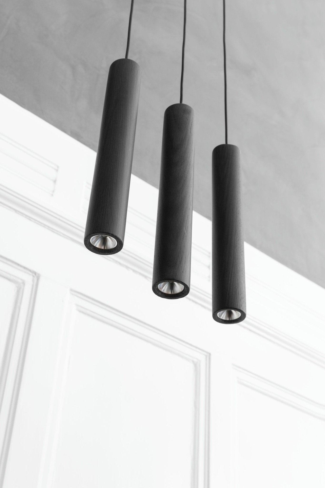 Lampa wisząca CHIMES czarny dąb – drewno dębowe, Umage