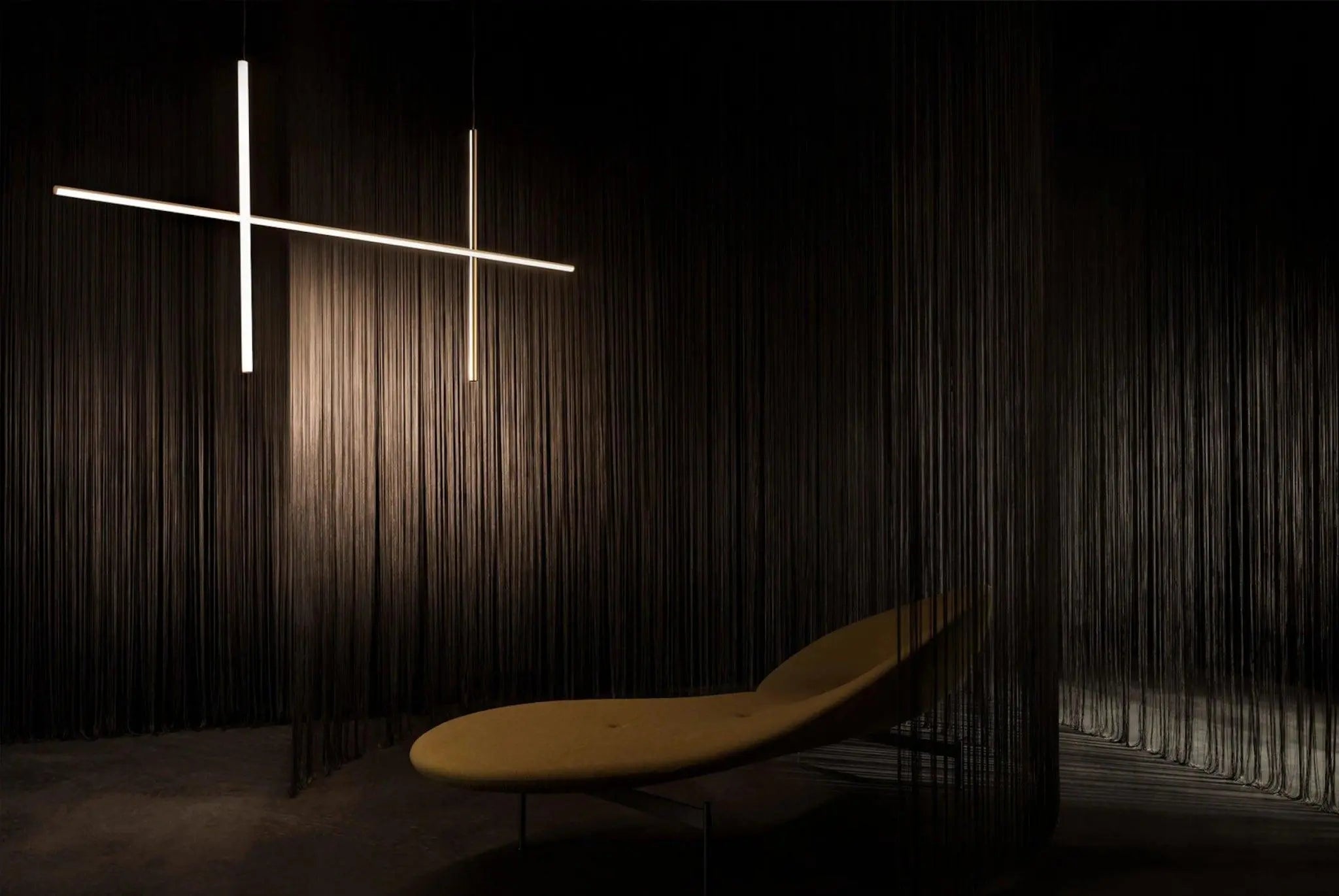 Lampa wisząca COORDINATES 2 szampański – styl minimalistyczny