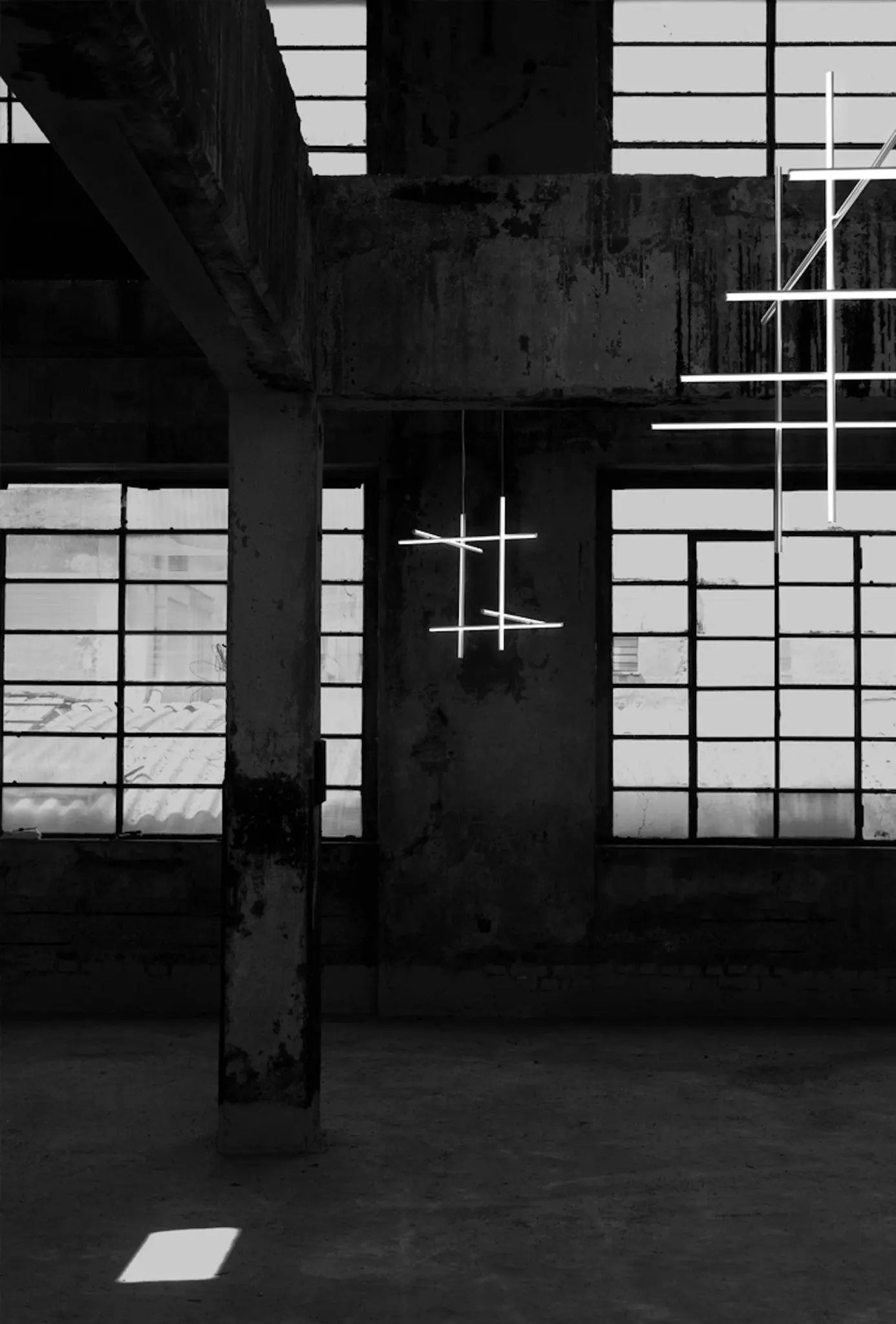 Lampa wisząca COORDINATES 3 srebrny – styl minimalistyczny