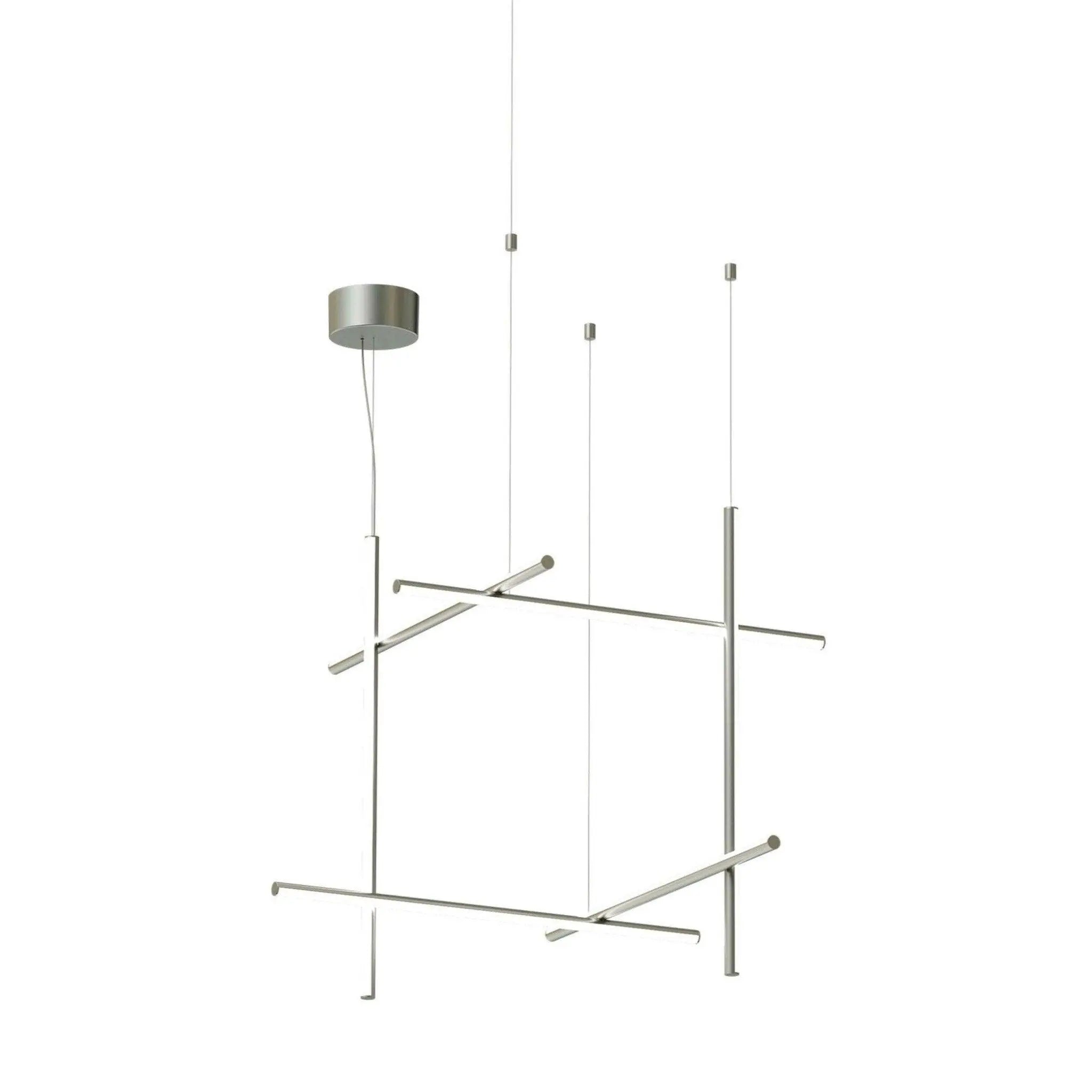 Lampa wisząca COORDINATES 3 srebrny – styl minimalistyczny