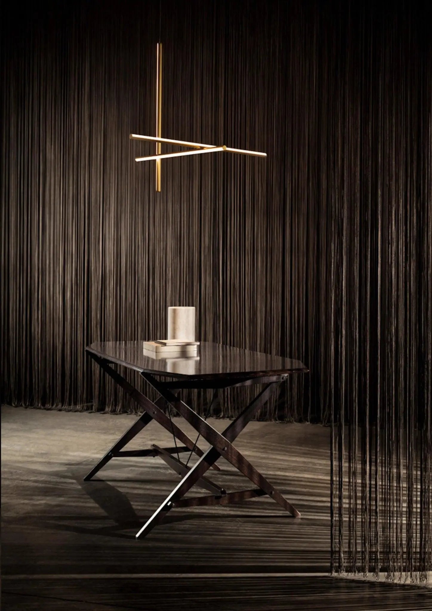 Lampa wisząca COORDINATES szampański – styl minimalistyczny