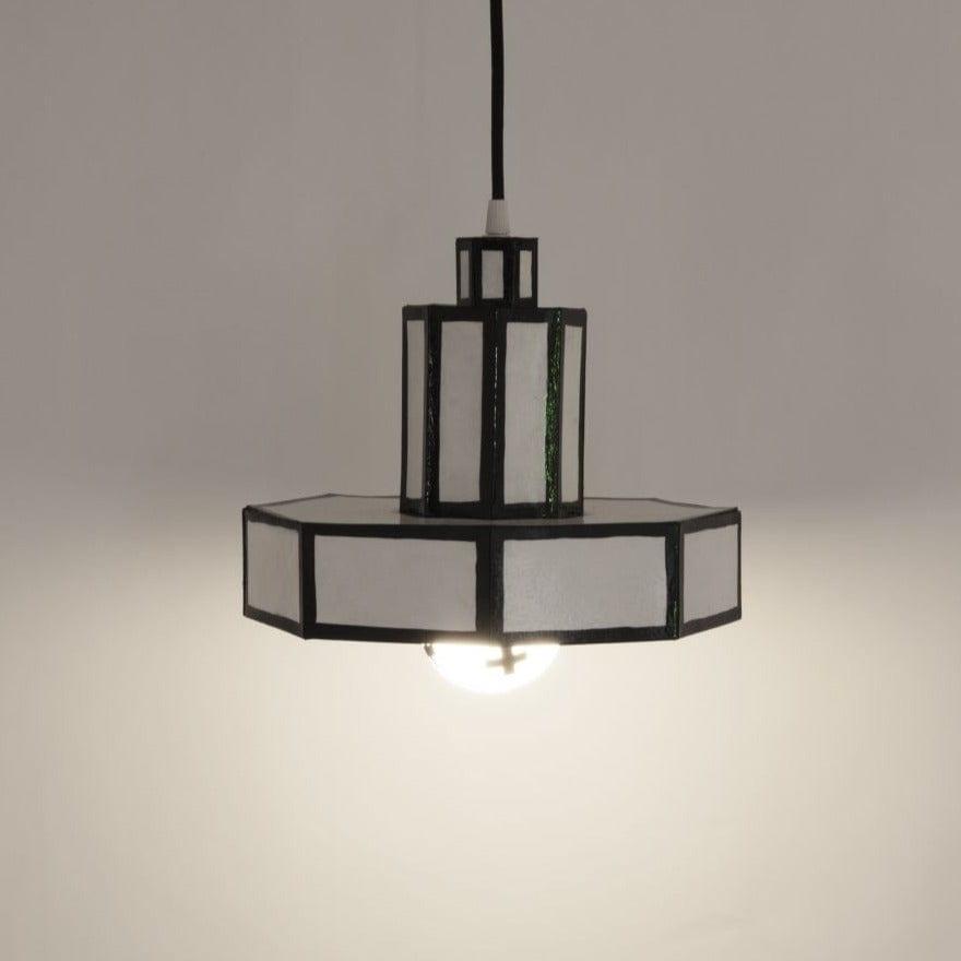 Lampa wisząca CUT 'N PASTE biały z czarną obramówką Seletti Eye on Design