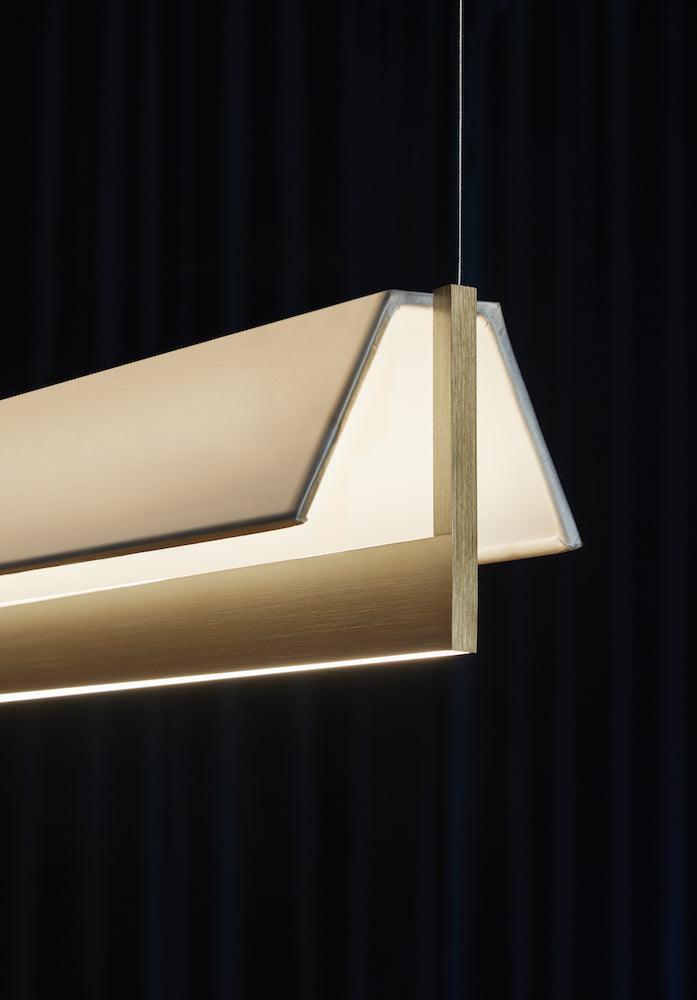 Lampa wisząca FLY satynowy złoty z białą bawełną Contardi Eye on Design