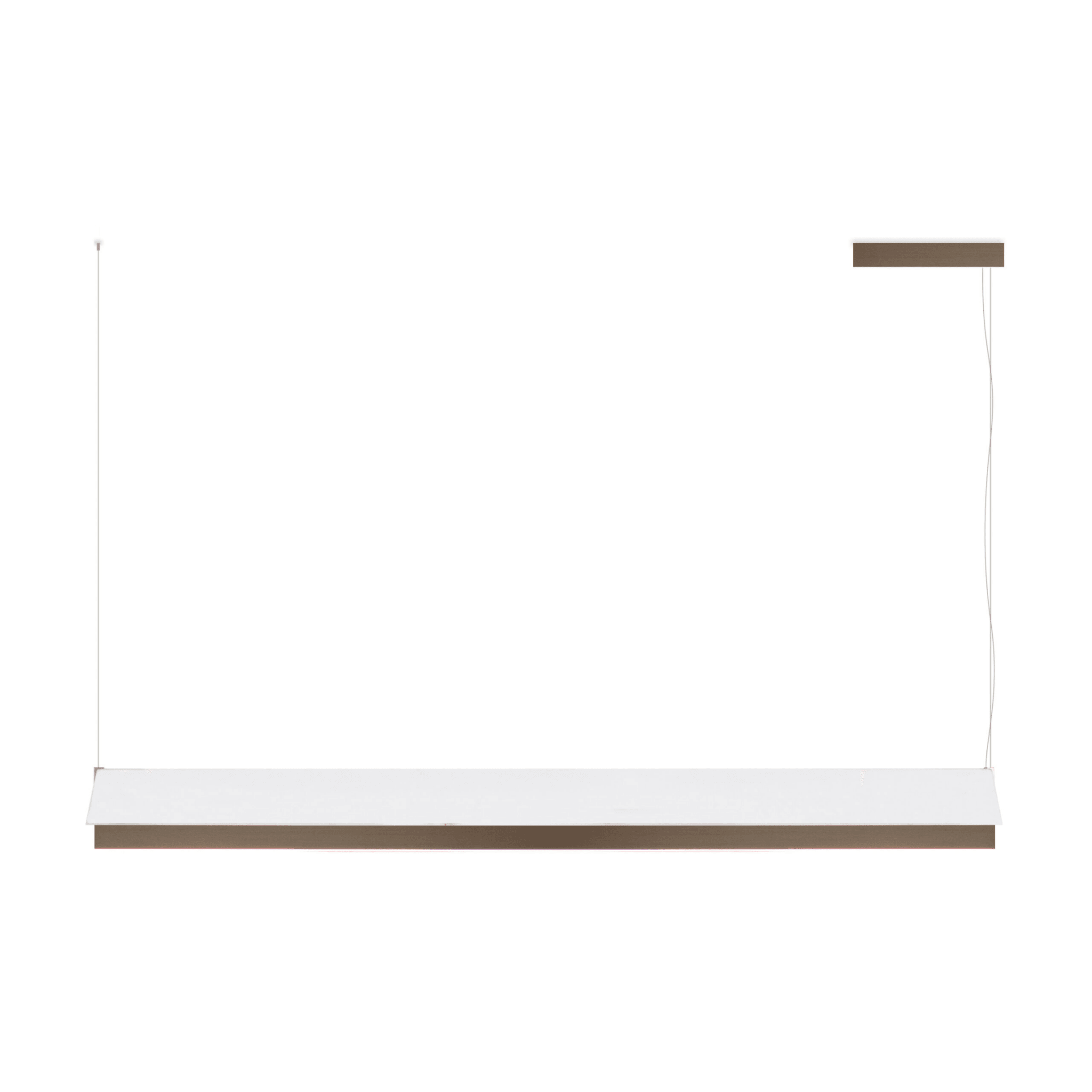 Lampa wisząca FLY szczotkowany brąz z białą bawełną Contardi Eye on Design