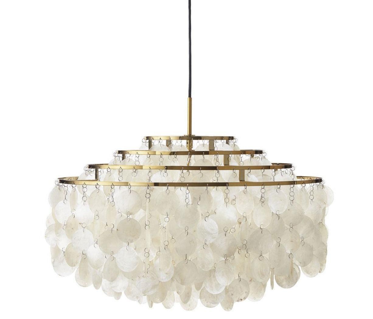 Lampa wisząca FUN 10DM z mosiężną ramą Verpan Eye on Design