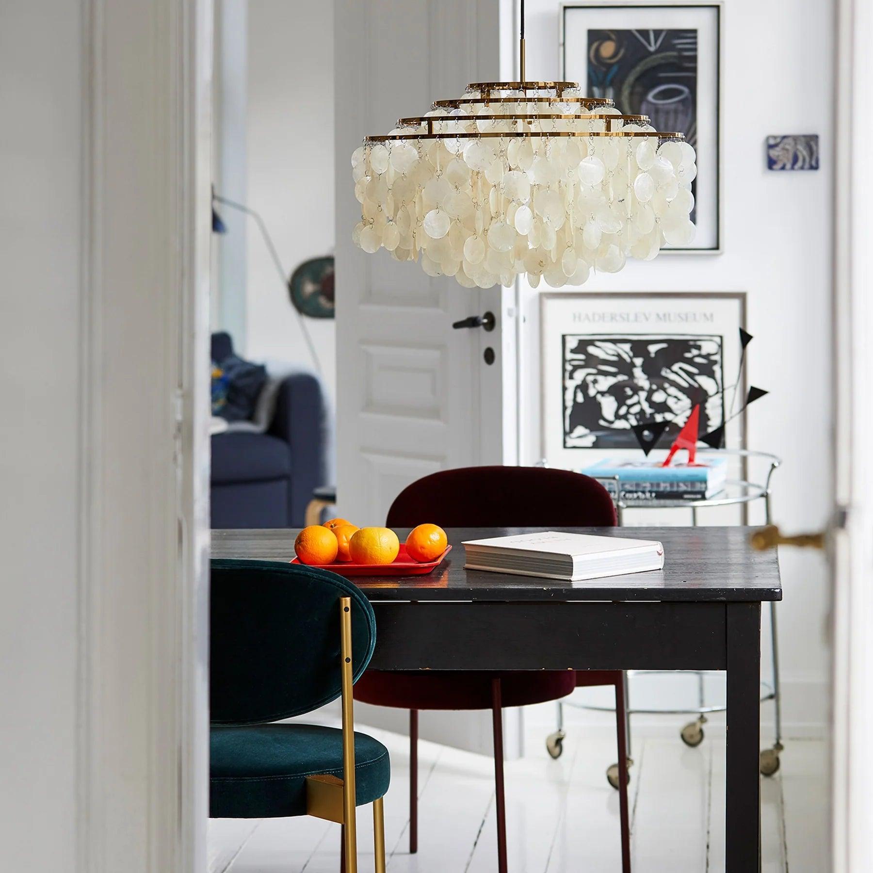 Lampa wisząca FUN 10DM z mosiężną ramą Verpan Eye on Design