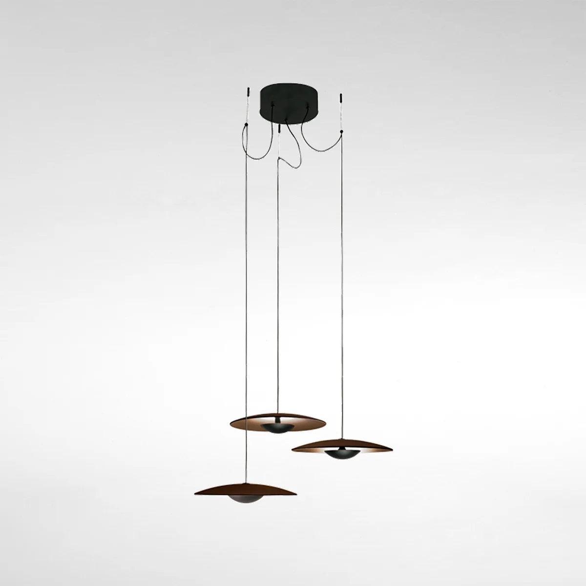 Lampa wisząca GINGER ciemnobrązowy z białym wykończeniem Marset 3 x 20 cm Eye on Design