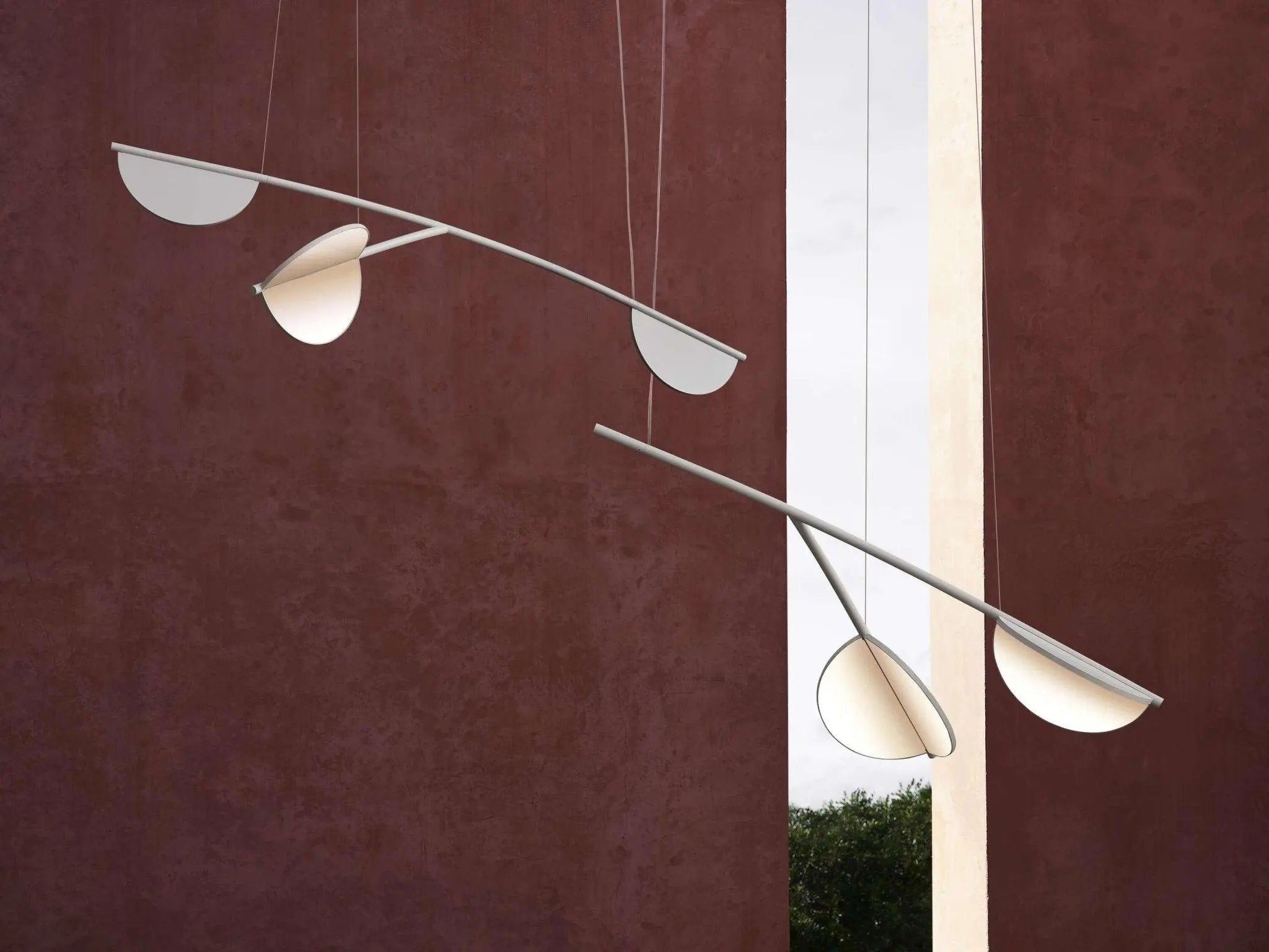 Lampa wisząca krótka ALMENDRA ORGANIC beżowy, marka Flos