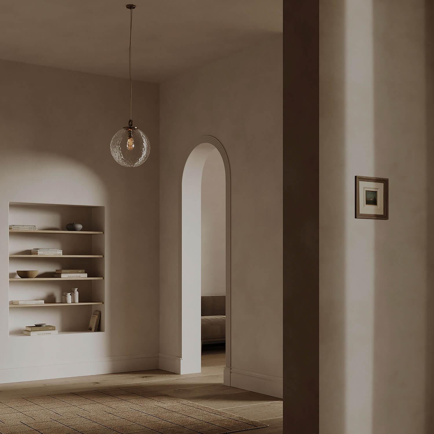 Lampa wisząca KULA REFLEKSYJNA mosiężny Embassy Interiors Eye on Design