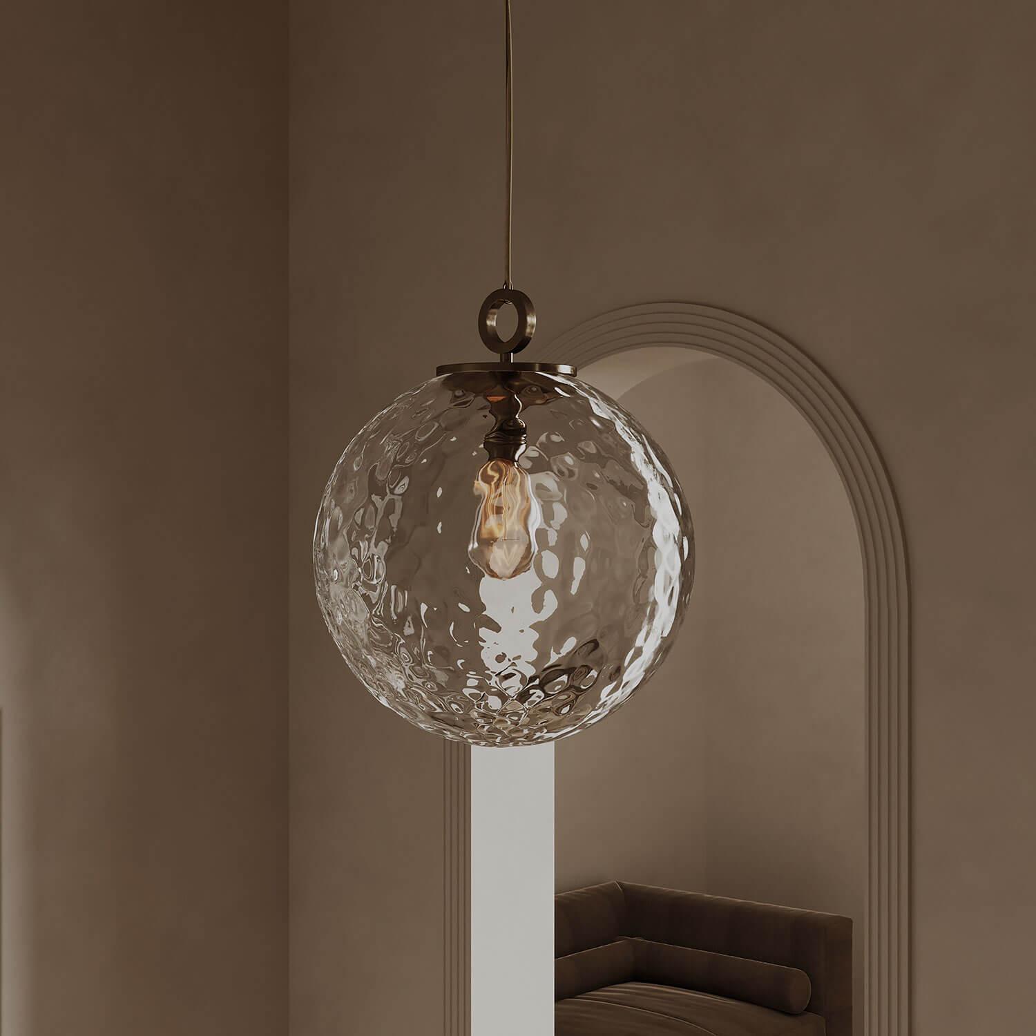 Lampa wisząca KULA REFLEKSYJNA nikiel Embassy Interiors Eye on Design