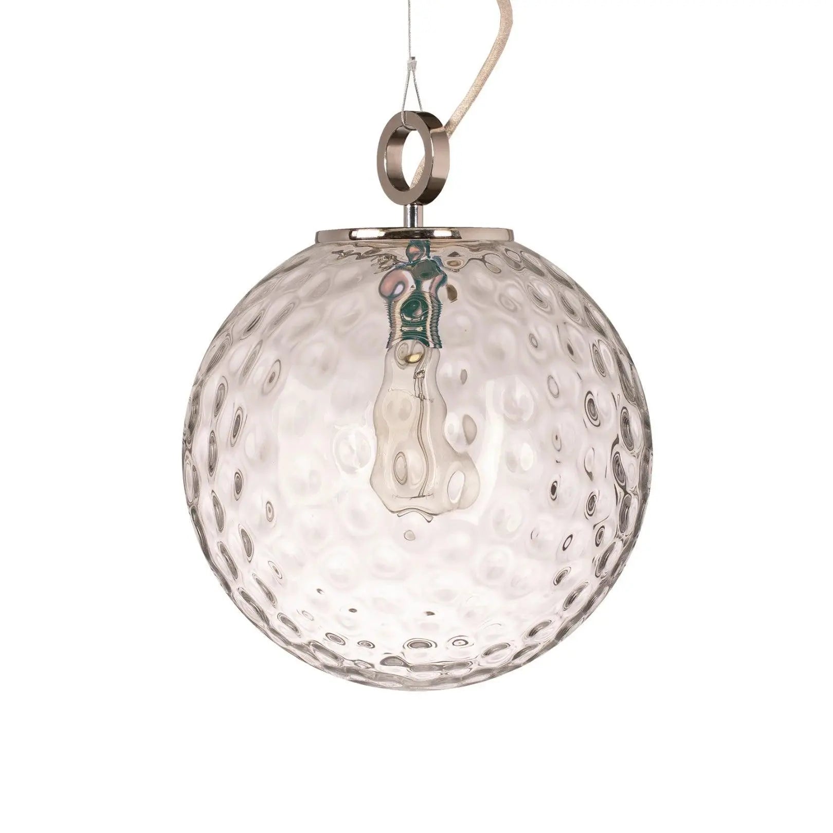 Lampa wisząca KULA REFLEKSYJNA nikiel – szkło, Embassy Interiors