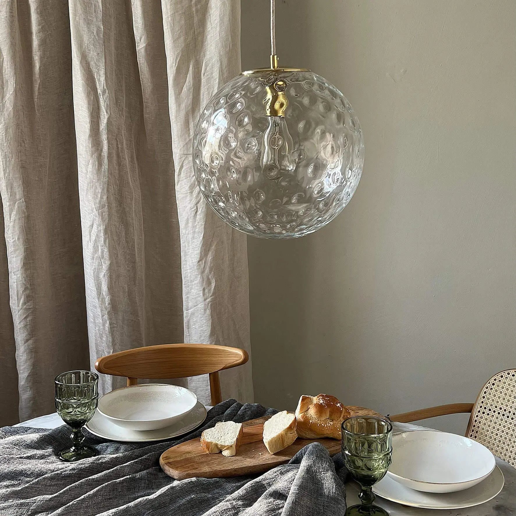 Lampa wisząca KULA REFLEKSYJNA nikiel – szkło
