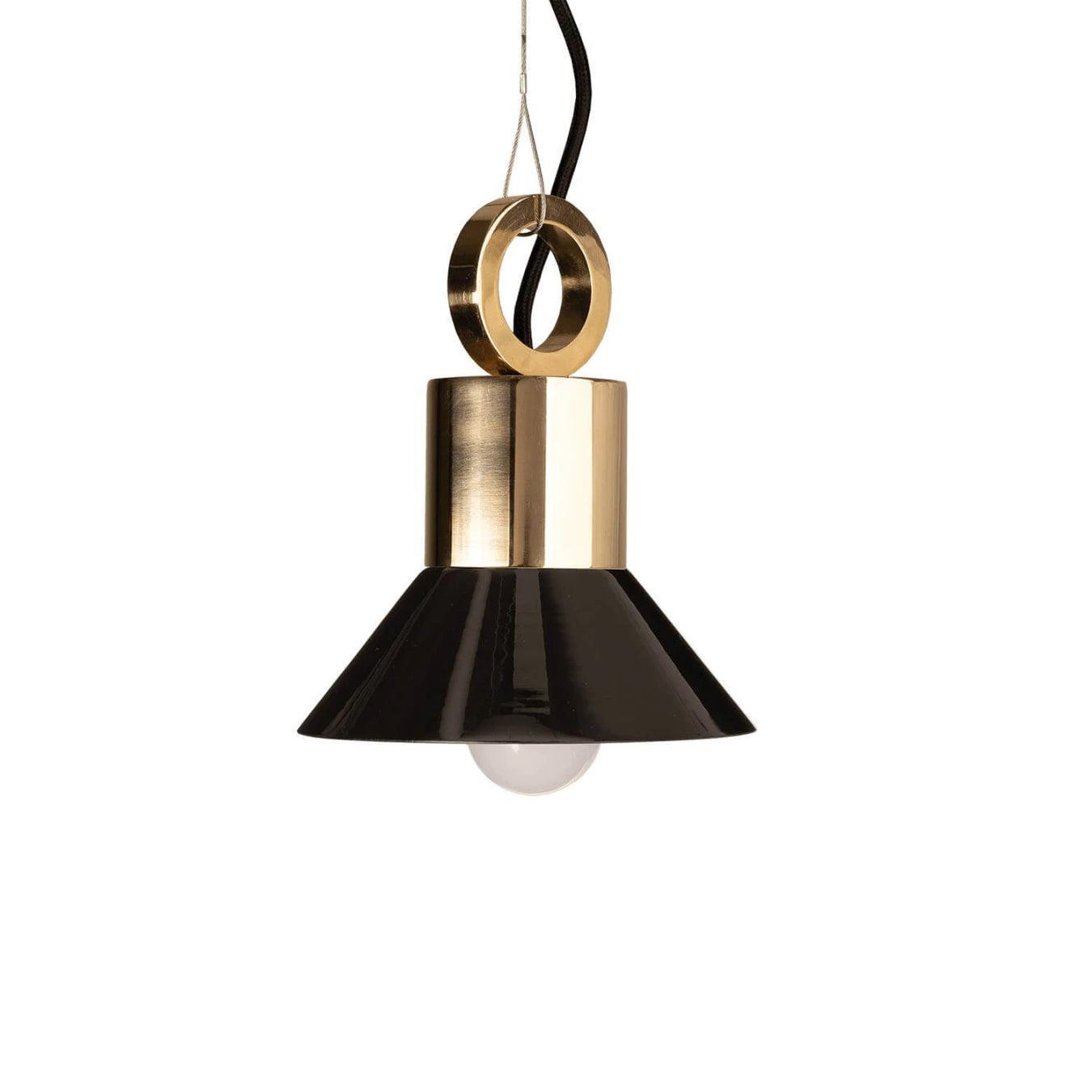 Lampa wisząca MALMO czarny Embassy Interiors mała z pierścieniem Eye on Design